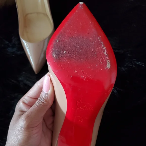 Christian Louboutin Nude Stilettos Pigalle Follies - Picture 4 of 5